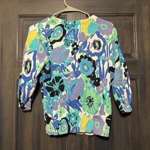 Floral Cardigan, Size S